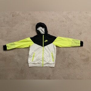 Nike Kids Tri-Tone Windbreaker - Black, White, Neon Yellow